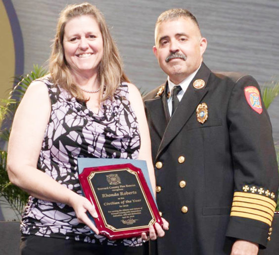 Civilian of the Year, Rhonda Roberts. (BCFO image)