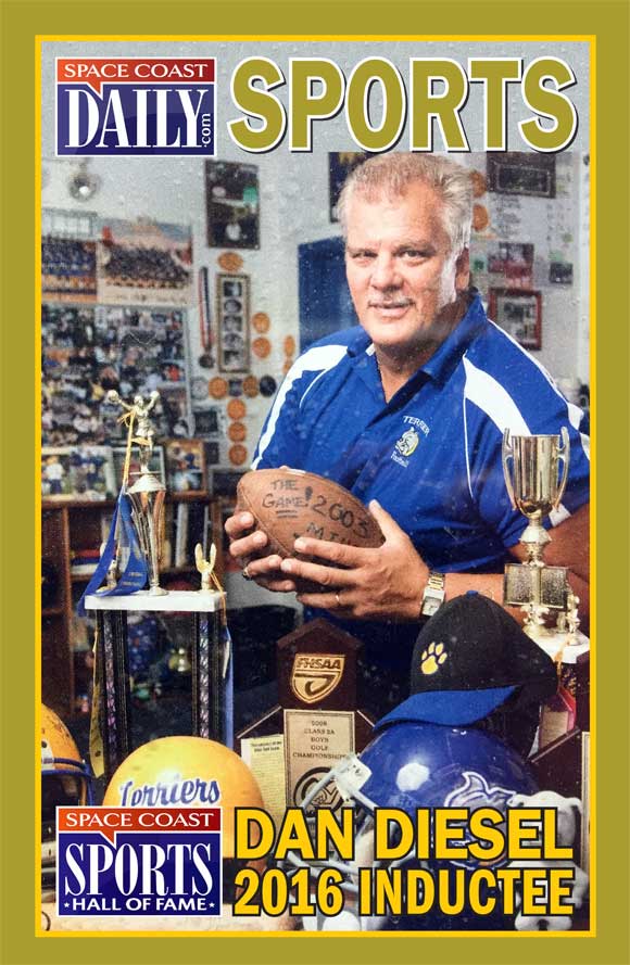 During his 33-year career at Titusville, Dan Diesel has coached and advocated for a wide range of sports, from football and wrestling to golf and bowling. He coached seven different sports and no fewer than two sports a year for 25 years.