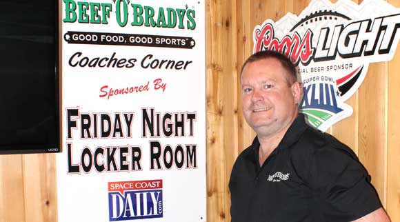 Sean O’Reilly created what he calls the “Coaches Corner” at Beef’s, which is sponsored by FNLR and Space Coast Daily. He has a computer hooked up to two TVs so that coaches can come in, put in game film, actually work…all while eating the best tasting food in Brevard County.