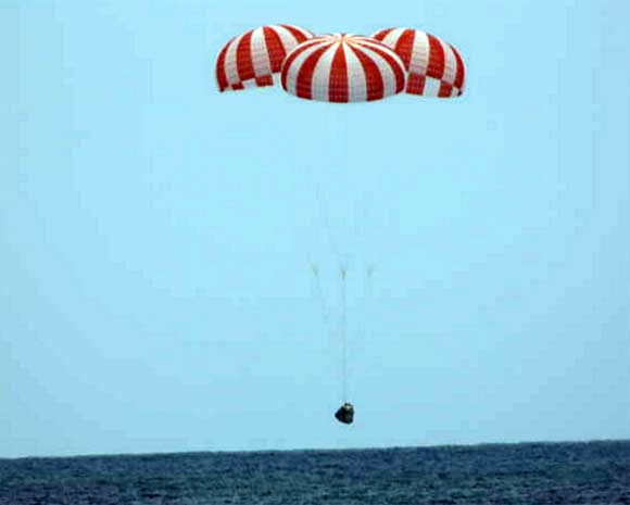 A SpaceX Dragon cargo spacecraft splashed down in the Pacific Ocean at 2:51 p.m. EDT Wednesday, May 11, about 261 miles southwest of Long Beach, California, with more than 3,700 pounds of NASA cargo, science and technology demonstration samples from the International Space Station.