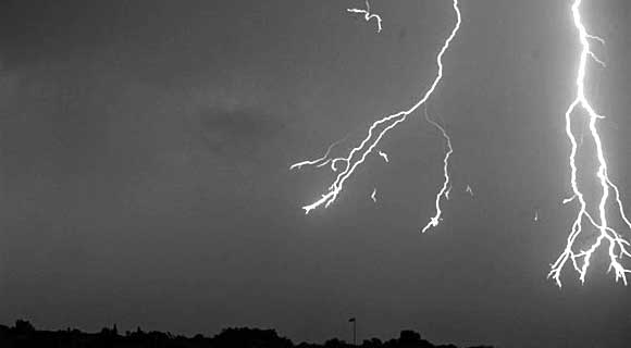 Scientists at Florida Institute of Technology used a high-speed camera to capture amazing lighting flashes from a May thunderstorm about six miles from the university’s Melbourne campus. (Florida Tech image)