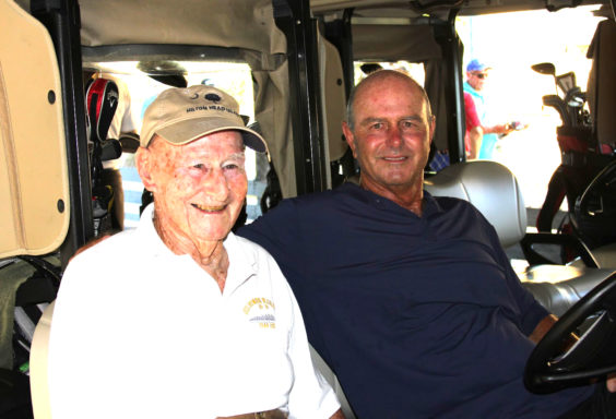 (left to right) Daniel H. McNerney (Ret. Navy-86 yrs. old) and his son Pat McNerney Lt. Rockledge Fire Dept.