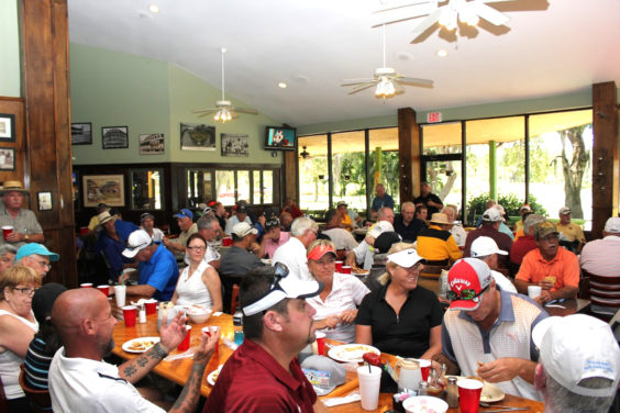 Participants enjoying lunch after the tournament.