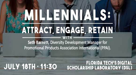 AAF Space Coast will present their upcoming professional development event on Monday, July 18: “Millennials: Attract, Engage, Retain,” featuring Seth Barnett, Diversity Development Manager for Promotional Products Association International (PPAI).