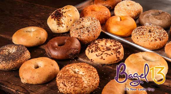 The idea behind Bagel 13, which touts the phrase “It’s Your Lucky Day,” comes from the luck in the 13th bagel and the idea of the “baker’s dozen.” That extra bagel represents the extra mile that Bagel 13 is willing to go for their customers. (Image for Space Coast Daily)