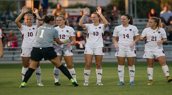 With year number one in the books, Florida Tech women’s soccer head coach Dustin Smith is anxious – to say the least – to return to the field and build off last season’s strong 10-5-2, 5-3-0 in the Sunshine State Conference, campaign. (Amanda Stratford Image)