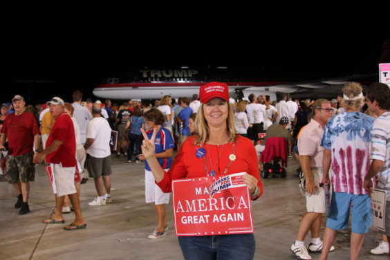 Donald Trump held a rally in Melbourne Tuesday night at Orlando Melbourne International Airport. (Steve Wilson/Space Coast Daily Image)