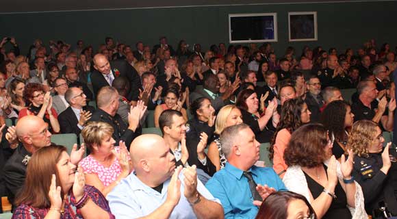 More than 800 people packed the King Center on the campus of Eastern Florida State for the first annual Space Coast Public Service Awards & Hall of Fame Induction Gala on September 24. The Space Coast Daily Awards Committee reviewed an incredible list of nominations and recognized more than 100 extraordinary Space Coast Public Servants during this very special event. (Steve Wilson image)