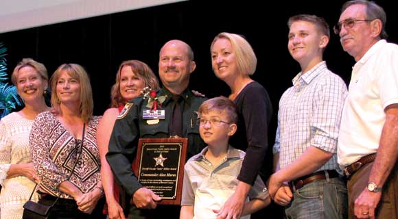 Alan Moros was honored with the Sheriff Jake Miller Award during the first annual Space Coast Public Service Awards & Hall of Fame Induction Gala at the King Center on September 24. The Space Coast Daily Awards Committee reviewed an incredible list of nominations and recognized more than 100 extraordinary Space Coast Public Servants during this very special event. (Steve Wilson image)