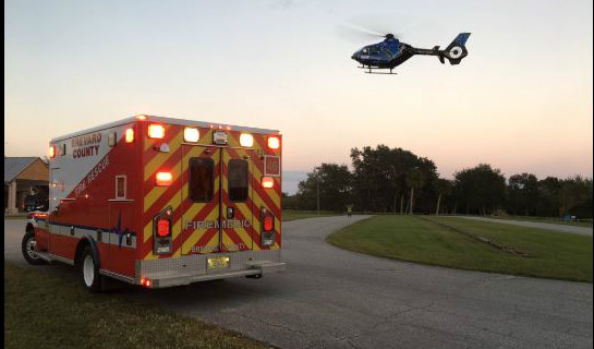 A trauma helicopter was called to the scene of an airboat accident in Cocoa