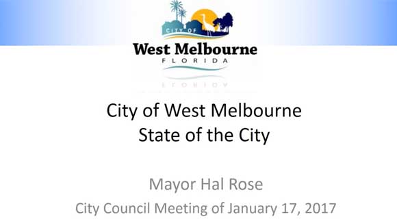 VIDEO: Mayor Hal Rose Presents City of West Melbourne 'State of the ...