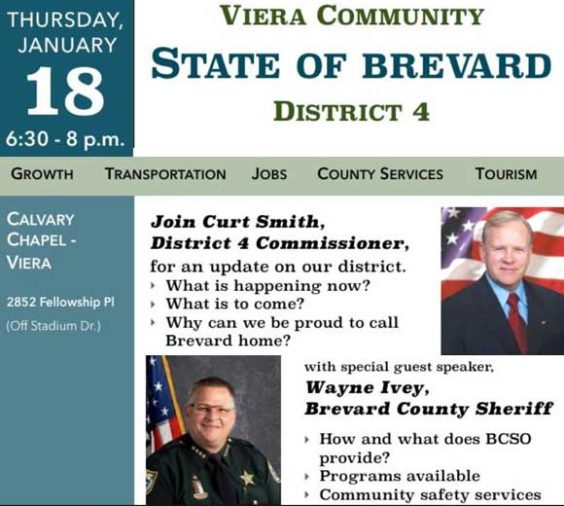 STATE OF BREVARD Commissioner Curt Smith, Sheriff Wayne Ivey To