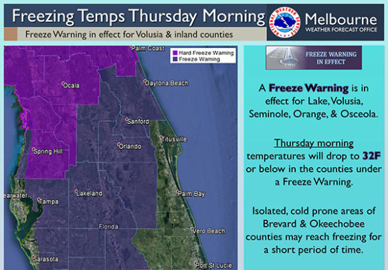 WEATHER ALERT: Freeze Temperature Warnings Issued For Most Of Central ...