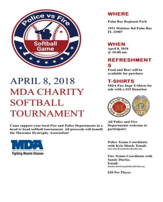 Brevard Fire, Police Departments Set to Compete in Charity Softball ...