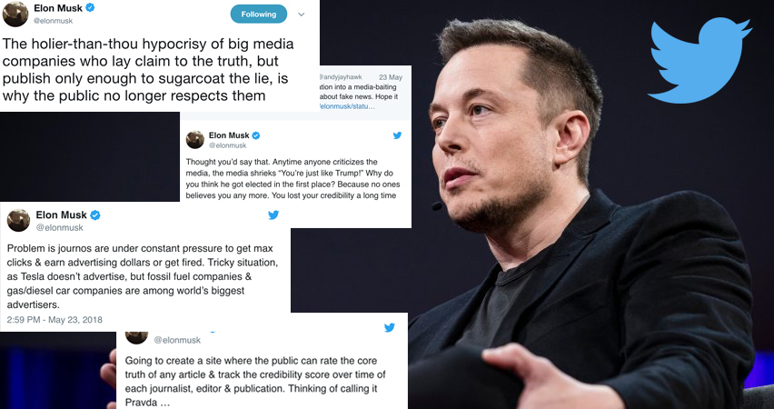 SpaceX CEO Elon Musk Blasts Big Media Companies On Twitter ...