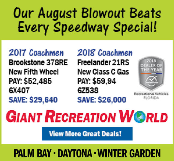Giant Recreation World Rv Features Hot Summer Deals At All Three