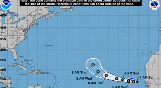 NHC: Tropical Depression Eight Forms Into Tropical Storm Helene, Poses ...