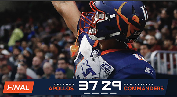 ReFocused: Orlando Apollos 37, San Antonio Commanders 29, AAF News,  Rankings and Statistics