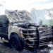 Brevard Fire Rescue Engine 83, Truck 82 and District 80 Douse Truck Fire On I-95