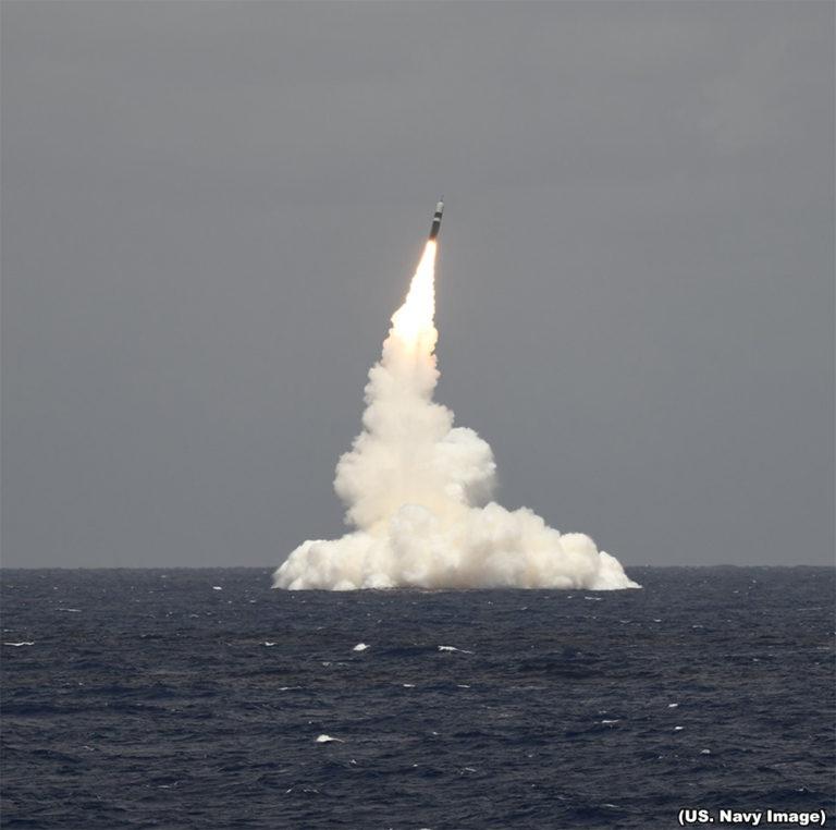 U.S. Navy Launches Unarmed Ballistic Missile From Submarine Off Coast ...