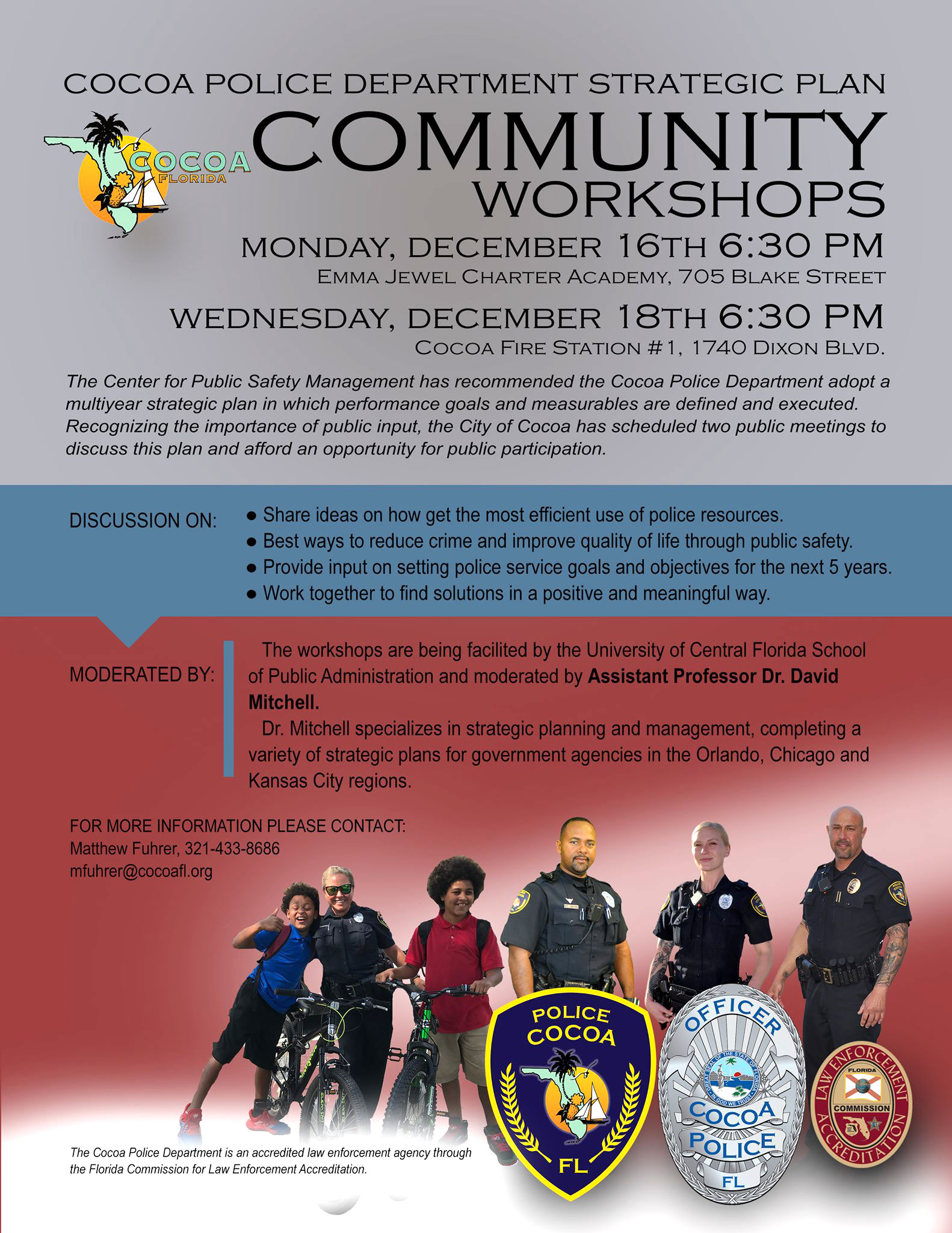 Cocoa Police Department Strategic Plan Community Workshop Set This ...