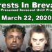 Arrests In Brevard County: March 22, 2020 – Suspects Presumed Innocent Until Proven Guilty