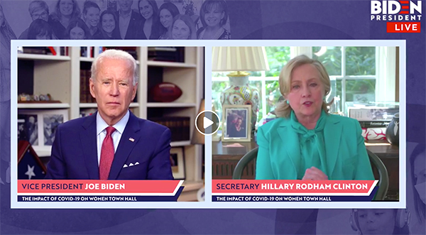 Hillary Clinton Endorses Joe Biden For President During Virtual Womens Town Hall Space 9268