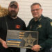 Sheriff Wayne Ivey Receives American Flag Woodwork by Combat Wounded Veteran Jerome DeFrank