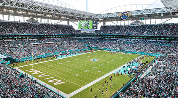 soccer game at hard rock stadium