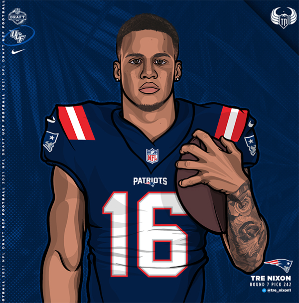 WR Tre Nixon drafted by New England Patriots with 242nd pick - Black & Gold  Banneret