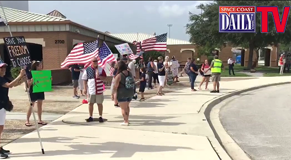 WATCH: Protesters Rally Outside Brevard Public Schools Headquarters In ...