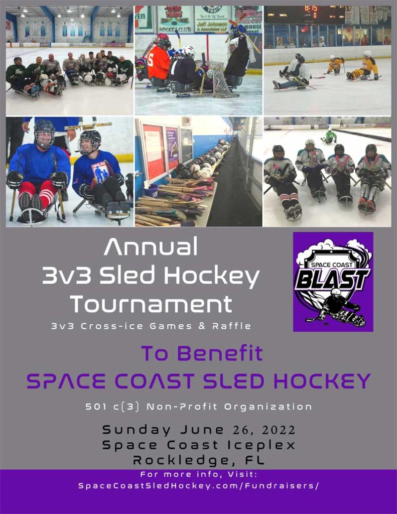 Sled Hockey Tournament and Raffle Fundraiser Set Sunday at Space Coast