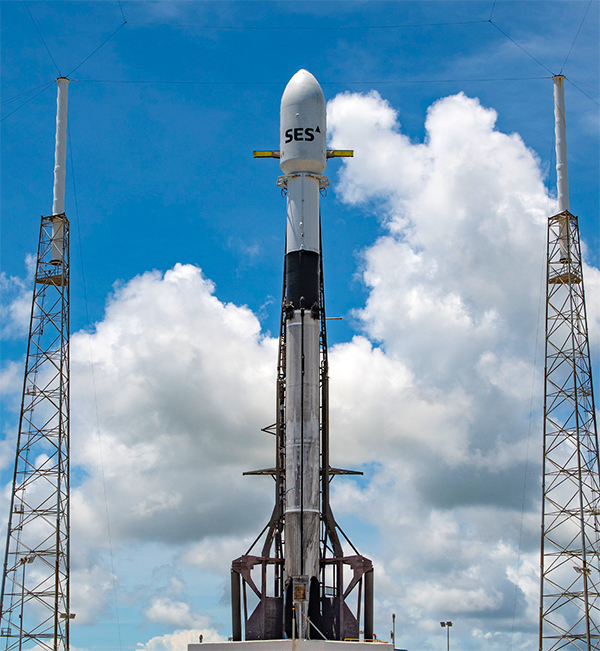 close up falcon 9 rocket