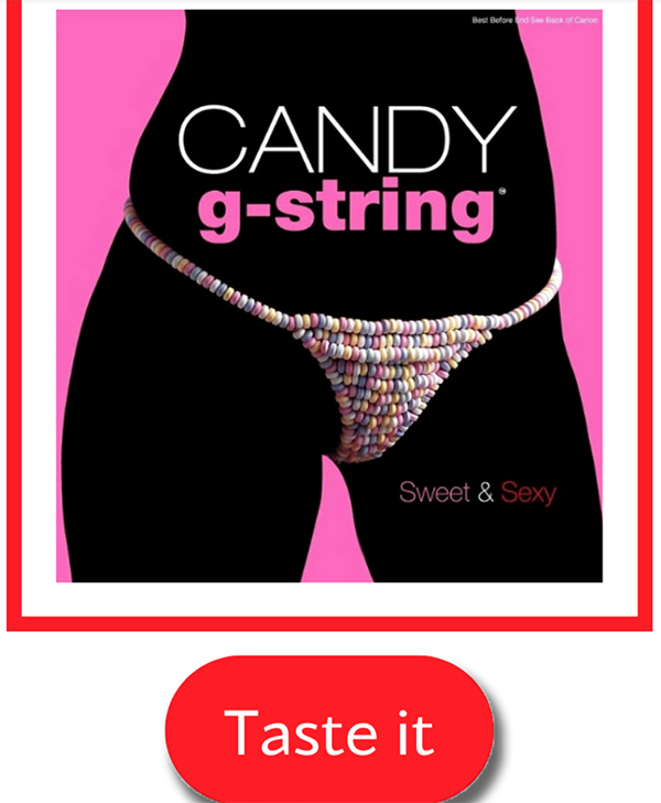 Lovers Candy Edible Underwear Bra G String Pouch Nipple Tassles