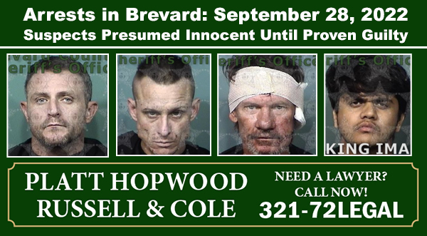 Arrests In Brevard County September 28 2022 Suspects Presumed Innocent Until Proven Guilty 9437