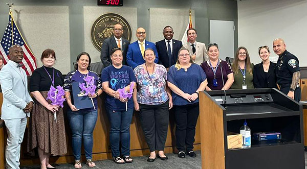 City Of Palm Bay Presents Proclamation Recognizing October As Domestic ...