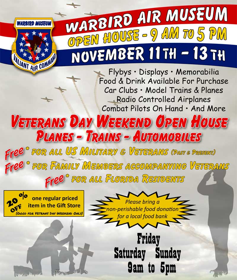 EVENT SPOTLIGHT Warbird Air Museum Veterans Day Weekend Open House Set