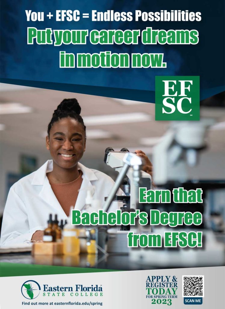 YOU+EFSC=ENDLESS POSSIBILITIES Register Now for Spring 2023 Classes at