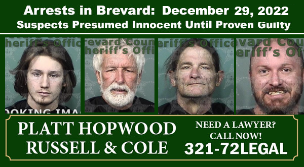 Arrests In Brevard County: December 29, 2022 – Suspects Presumed ...