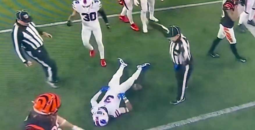 WATCH: Buffalo Bills' Damar Hamlin Collapses on Field During