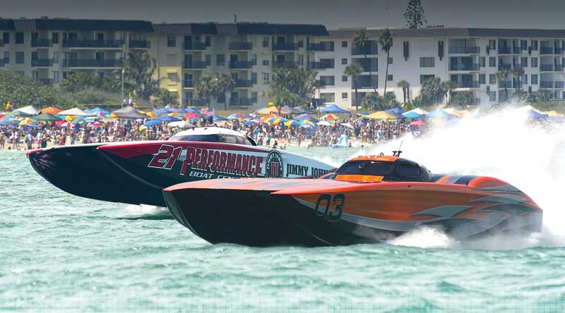 john racing powerboat