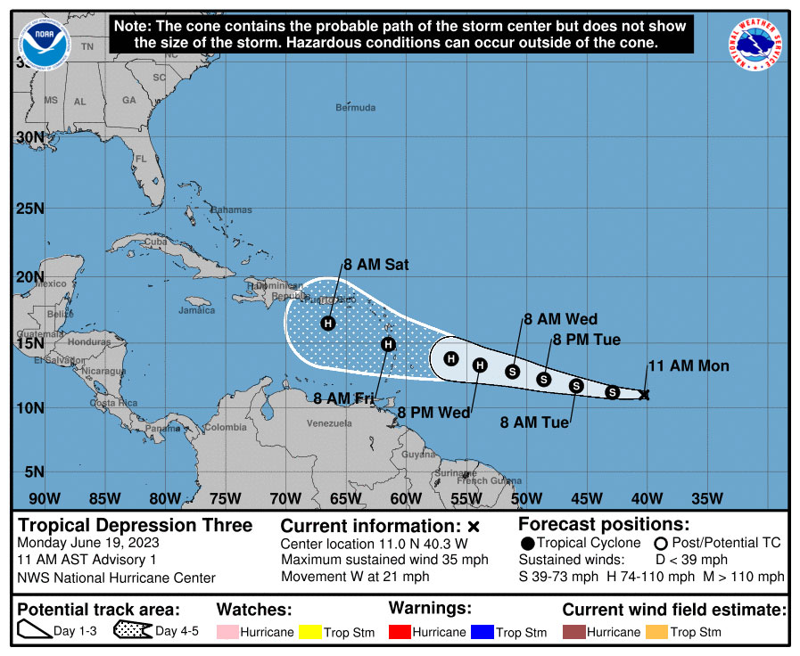 Tropical Depression Three Forms in the Atlantic, Expected to