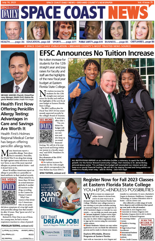 HOT OFF THE PRESS! July 10, 2023 Space Coast Daily News Brevard
