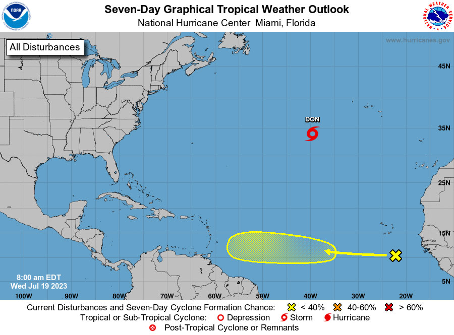 Tropical System Shows Signs of Development Near Cabo Verde Islands in