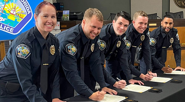 Palm Bay Police Chief Mariano Augello Hosts Swear-In Ceremony for Five ...