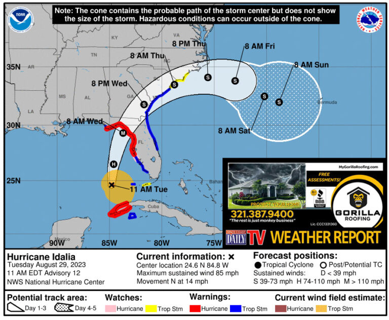 Idalia Forms Into Category 1 Hurricane In The Gulf, Expected To Make ...