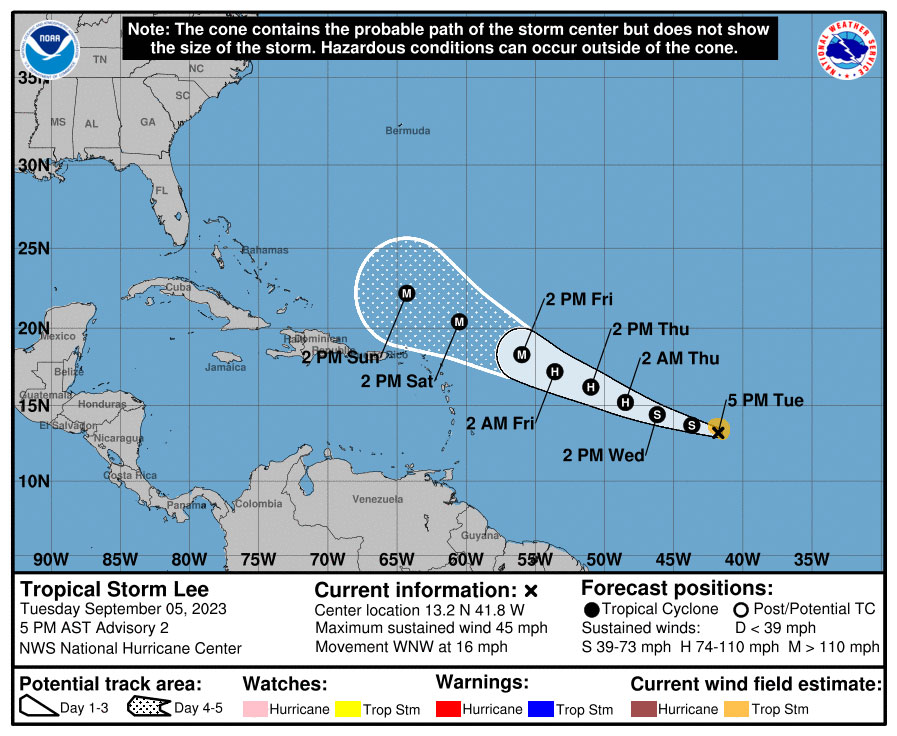 BREAKING: Tropical Storm Lee Forms in the Atlantic, Will Become Major ...