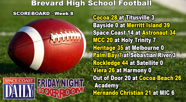 PREP FOOTBALL WEEK 8 SCOREBOARD: Cocoa Hands Titusville First Loss of the Season, Rockledge Blanks Satellite