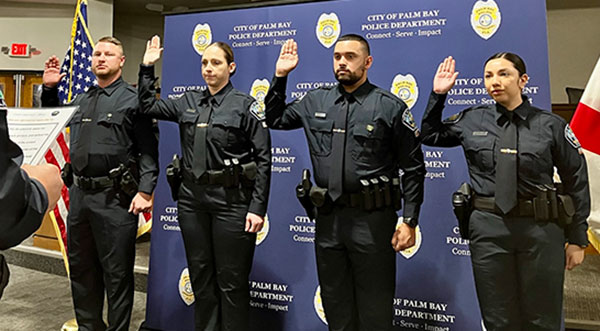 Palm Bay Police Chief Mariano Augello Hosts Swear-In Ceremony for Four ...