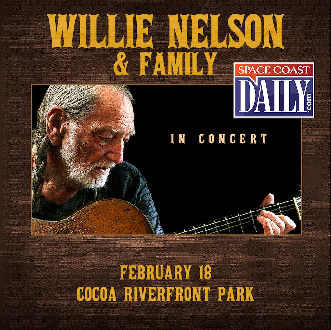 WATCH: Big Crowd Assembling for Willie Nelson Concert at Cocoa Riverfront Park Tonight Despite Rainy Weather